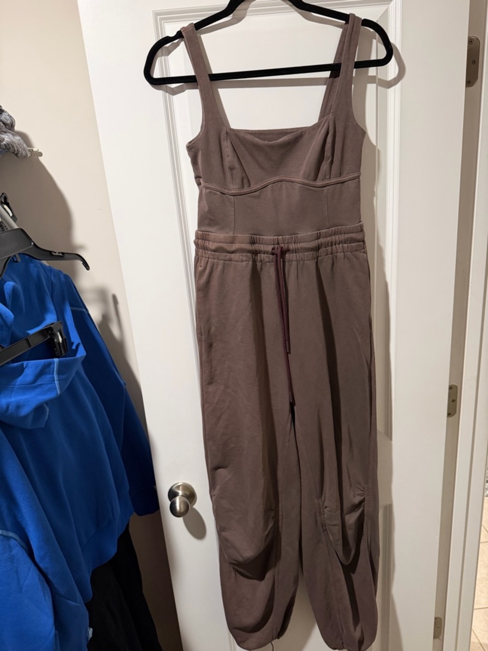 FP Movement by Free People Mauve-Brown Utility Jumpsuit with Drawstring